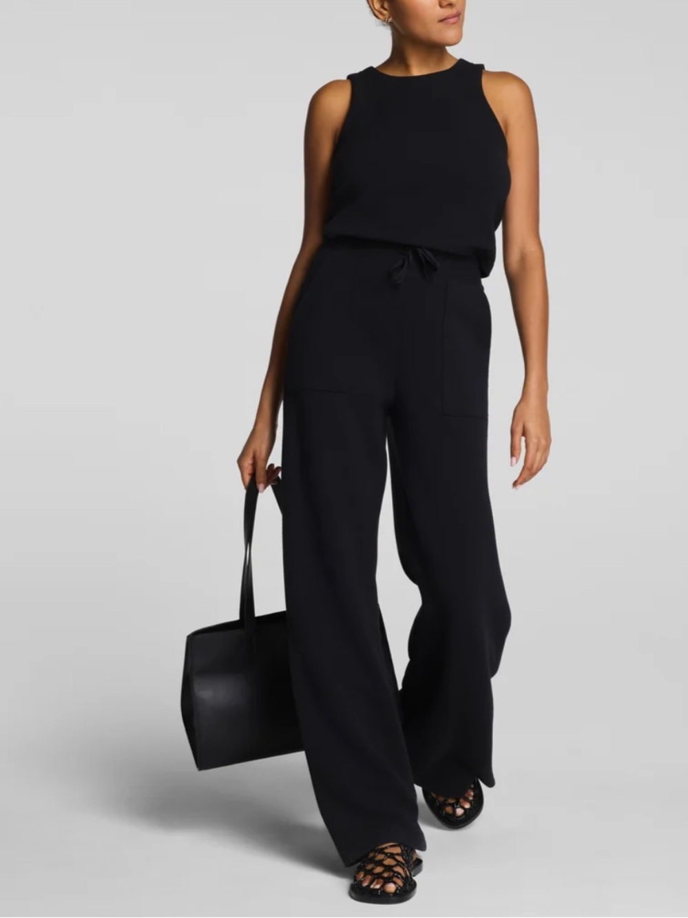 SPANX AirEssentials® French Rib
Sleeveless Jumpsuit Black